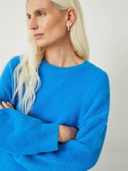 Hush Blue Maren Crew Neck Knitted Jumper - Image 4 of 5