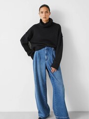 Hush Black Cropped Roll Neck Jumper - Image 2 of 5