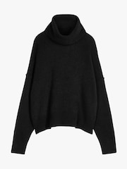 Hush Black Cropped Roll Neck Jumper - Image 5 of 5