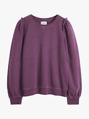 Hush Purple Emilia Ruffle Purple Sweatshirt - Image 5 of 5