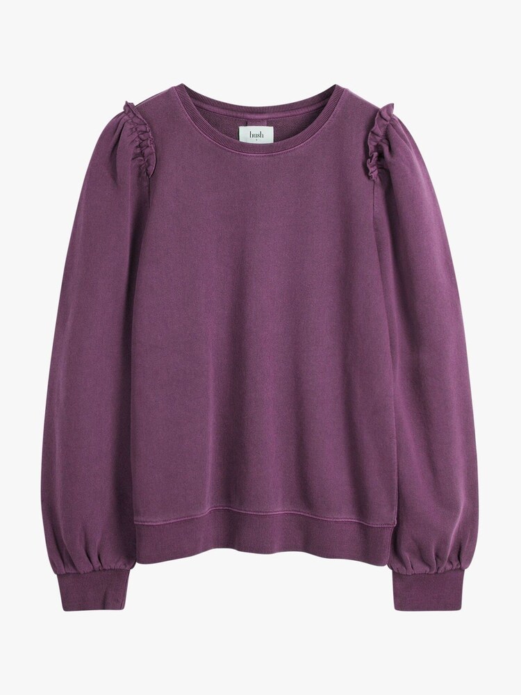 Hush Purple Emilia Ruffle Purple Sweatshirt - Image 5 of 5