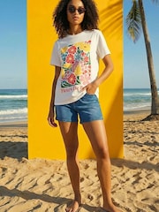 Roman Pink Cotton Floral Print T-Shirt - Image 2 of 4