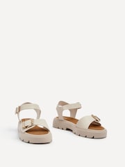 Linzi Cream Comet Flatform Sandals With Buckle Detail - Image 3 of 5