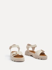 Linzi Cream Comet Flatform Sandals With Buckle Detail - Image 4 of 5