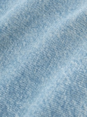 Mid Blue 100% Cotton Pleated Denim Mini Skirt - Image 7 of 7