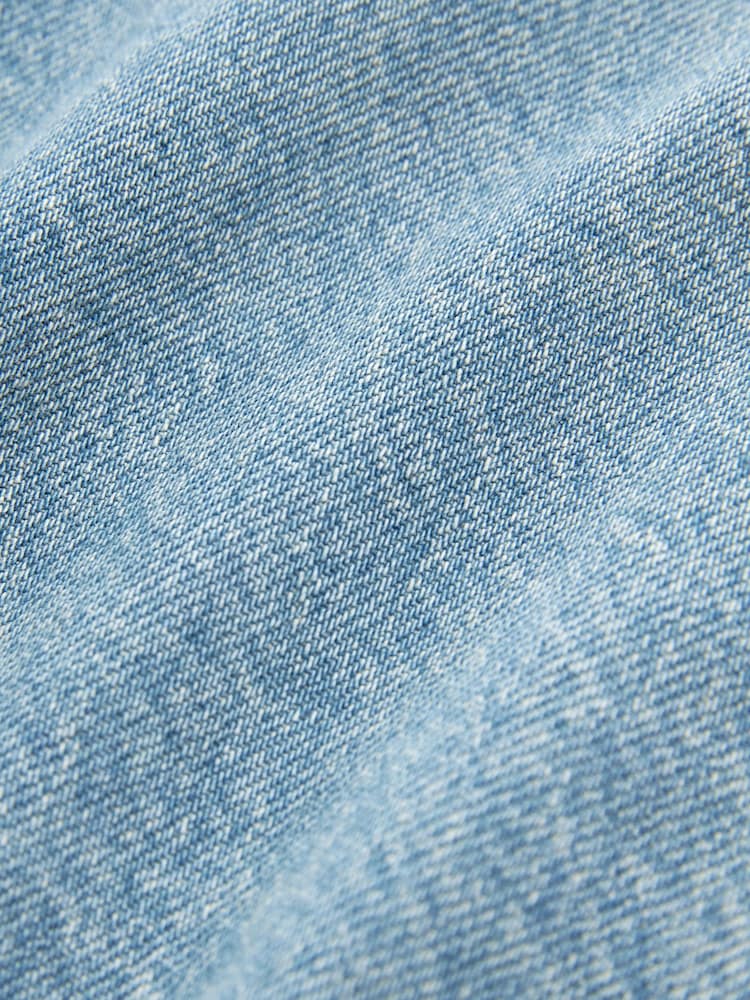 Mid Blue 100% Cotton Pleated Denim Mini Skirt - Image 7 of 7