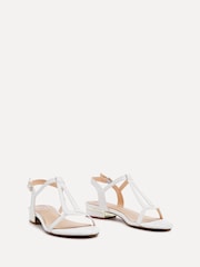 Linzi White Lavish T-Bar Looped Low Block Sandal - Image 3 of 5