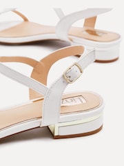 Linzi White Lavish T-Bar Looped Low Block Sandal - Image 5 of 5