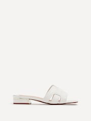 Linzi White Caprice Low Heeled Mule Sandals - Image 2 of 4