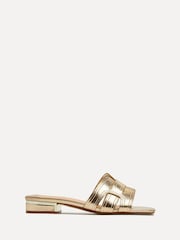 Linzi Gold Caprice Low Heeled Mule Sandals - Image 2 of 5