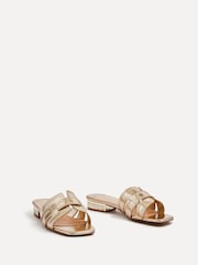 Linzi Gold Caprice Low Heeled Mule Sandals - Image 3 of 5