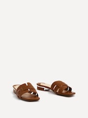 Linzi Brown Caprice Low Heeled Mule Sandals - Image 3 of 5