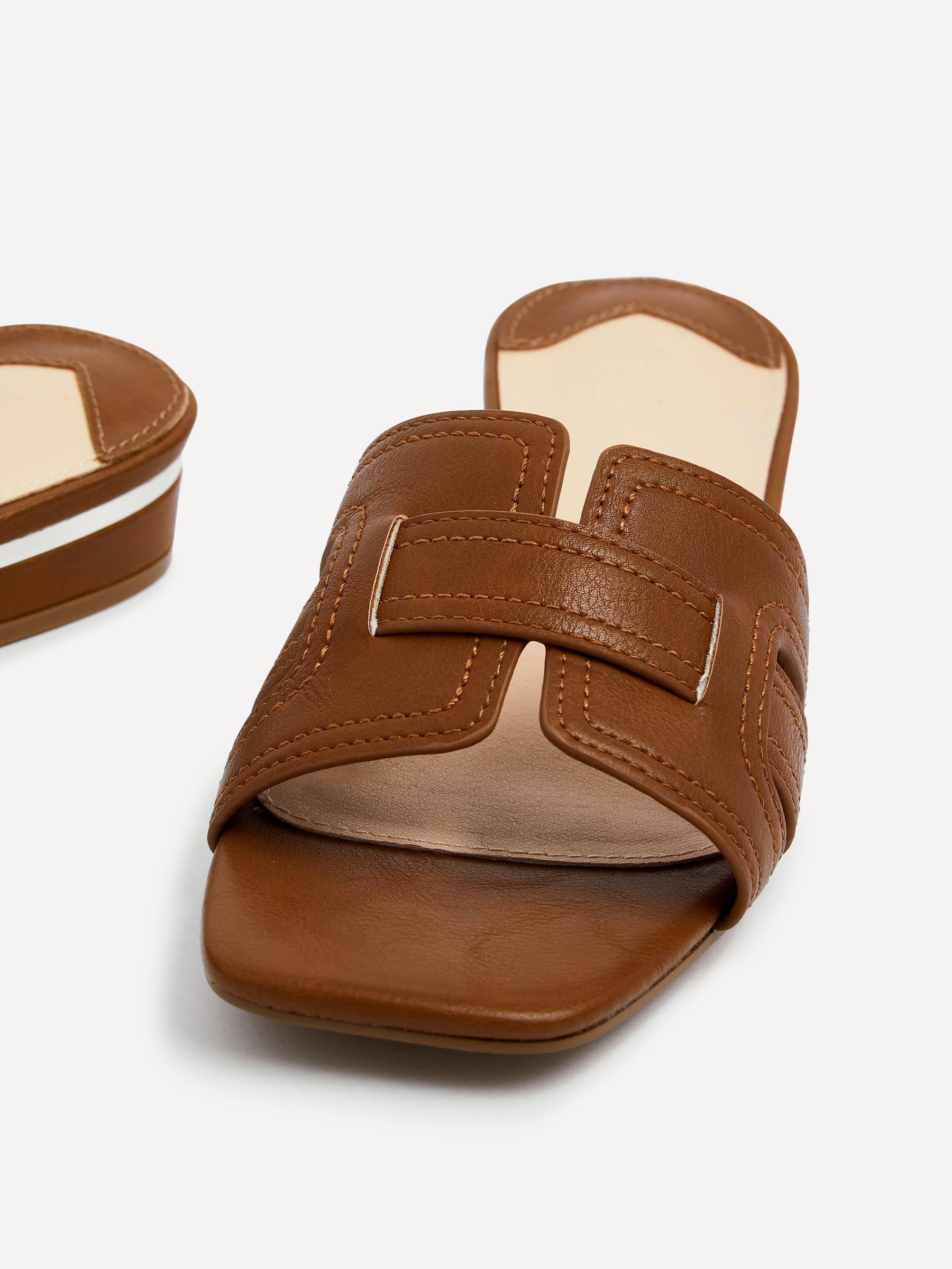 Buy Linzi Brown Caprice Low Heeled Mule Sandals from Next USA Buy Linzi Brown Caprice Low Heeled Mule Sandals from Next USA