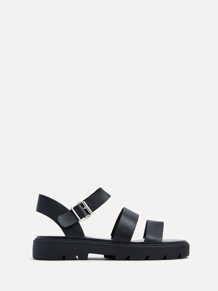 Linzi Black Ramona Two Strap Flatform Sandals - Image 2 of 5