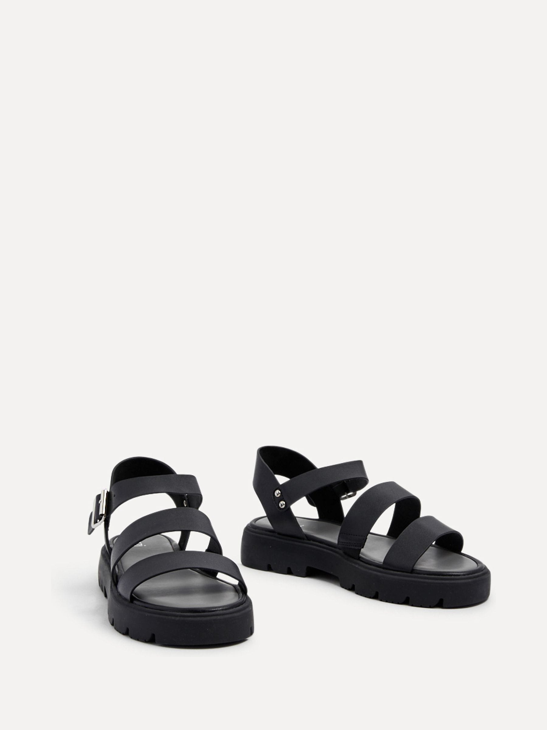 02: 　Lay Flat Buy Linzi Black Ramona Two Strap Flatform Sandals from Next Romania