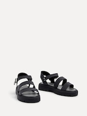 Linzi Black Ramona Two Strap Flatform Sandals - Image 3 of 5