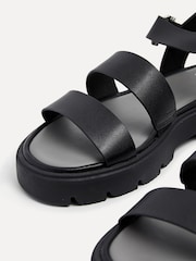 Linzi Black Ramona Two Strap Flatform Sandals - Image 4 of 5