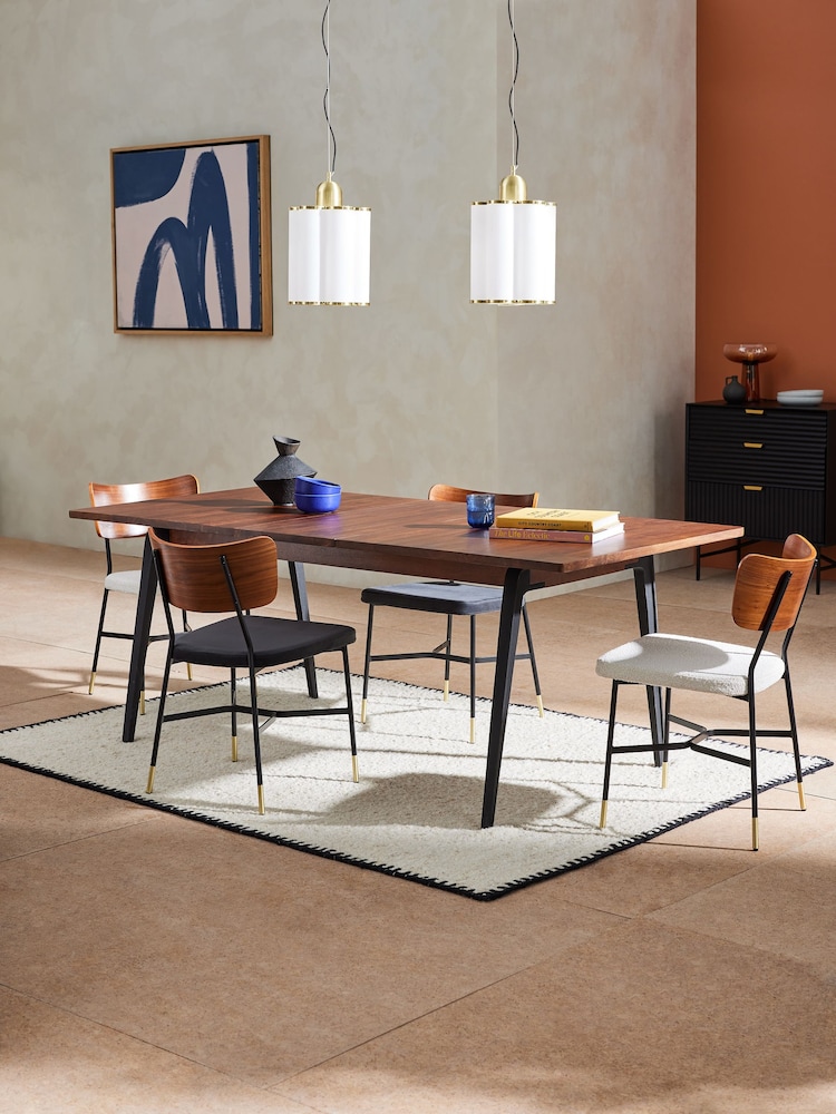 MADE.COM Dark Mango Wood Lucien 6 to 8 Extending Dining Table - Image 1 of 6