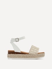 Gold - Linzi Anya Zweiteilige Espadrille-Sandalen mit Plateausohle und Keilabsatz - Bild 2 von 5