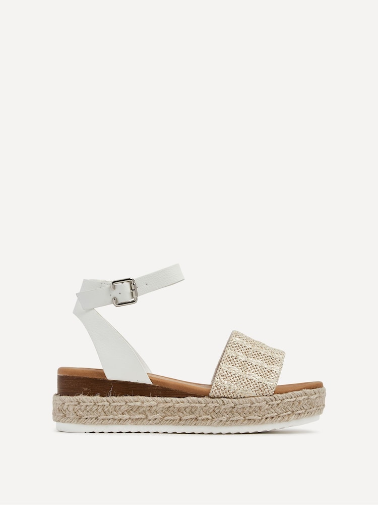 Gold - Linzi Anya Zweiteilige Espadrille-Sandalen mit Plateausohle und Keilabsatz - Bild 2 von 5 Gold - Linzi Anya Zweiteilige Espadrille-Sandalen mit Plateausohle und Keilabsatz - Bild 2 von 5