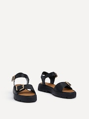 Linzi Black Comet Flatform Sandals With Buckle Detail - Image 3 of 5