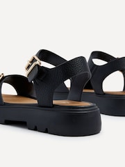Linzi Black Comet Flatform Sandals With Buckle Detail - Image 5 of 5