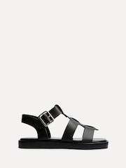 Linzi Black Camden Padded Sock Gladiator Sandals - Image 2 of 5
