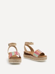 Pink - Linzi Anya Zweiteilige Espadrille-Sandalen mit Plateausohle und Keilabsatz - Bild 3 von 5