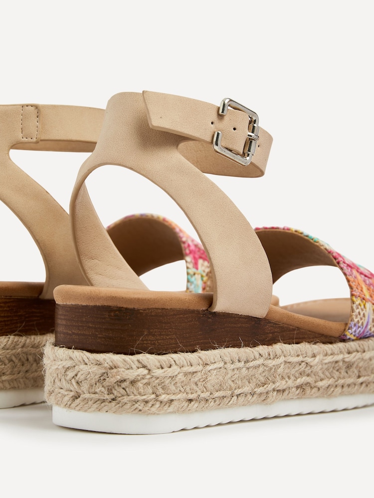 Pink - Linzi Anya Zweiteilige Espadrille-Sandalen mit Plateausohle und Keilabsatz - Bild 5 von 5