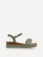 Linzi Green Puglia Woven Rope Platform Wedges - Image 2 of 5