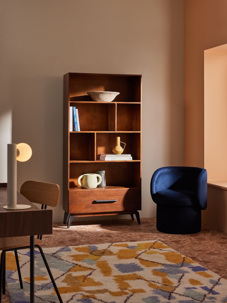MADE.COM Dark Mango Wood Lucien Bookcase - Image 1 of 4