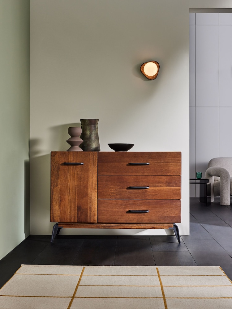 MADE.COM Dark Mango Wood Lucien Small Sideboard - Image 1 of 4