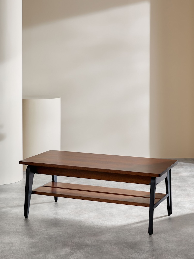 MADE.COM Dark Mango Wood Lucien Rectangular Coffee Table - Image 1 of 4