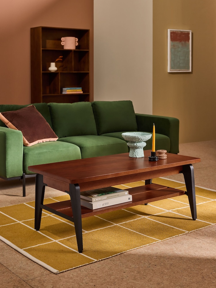 MADE.COM Dark Mango Wood Lucien Rectangular Coffee Table - Image 2 of 4
