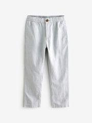 Grey Linen Blend Trousers (3-16yrs) - Image 1 of 3