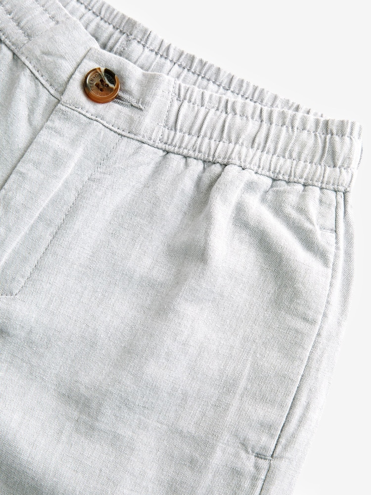 Grey Linen Blend Trousers (3-16yrs) - Image 3 of 3