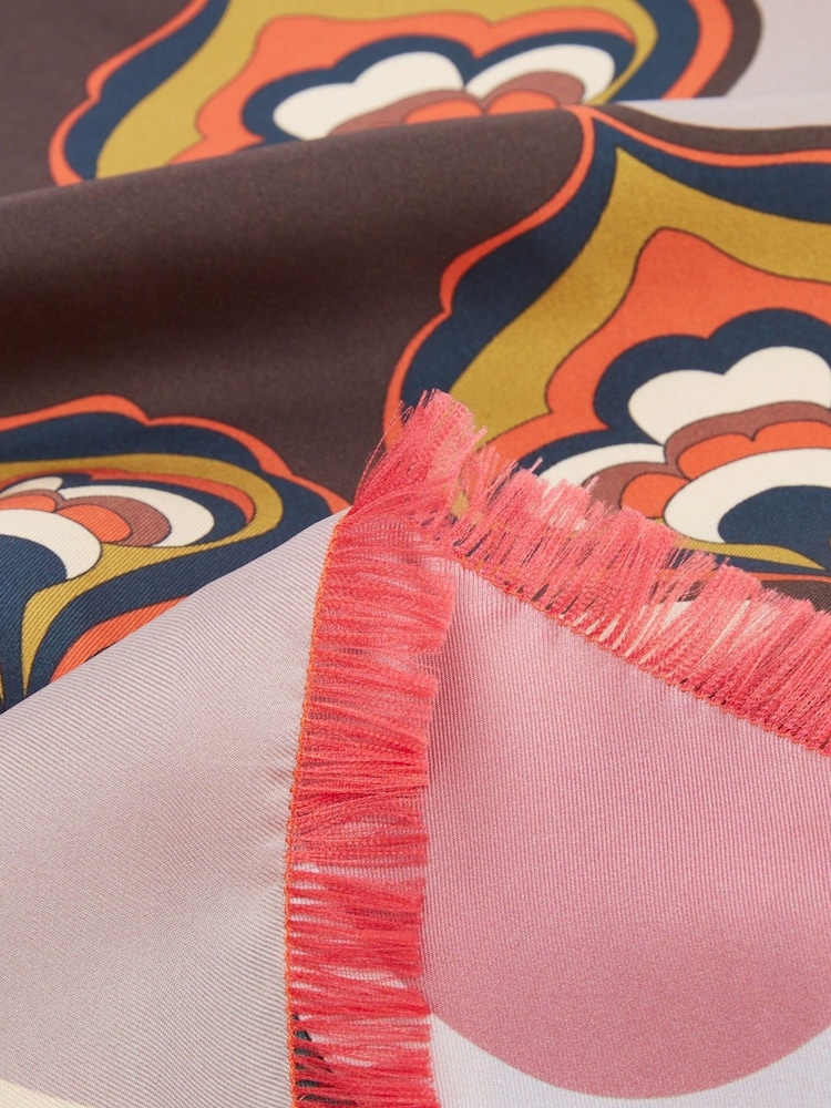 Osprey London Orange The Mambo Silk Scarf - Image 4 of 4