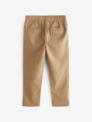 Tan Brown Linen Blend Trousers (3-16yrs) - Image 2 of 3
