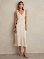 Reiss Nude Alice Strappy Leather Heeled Sandals - Image 2 of 6