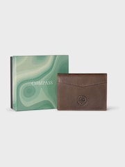 Osprey London The Compass Leather Card Brown Wallet - Image 1 of 5