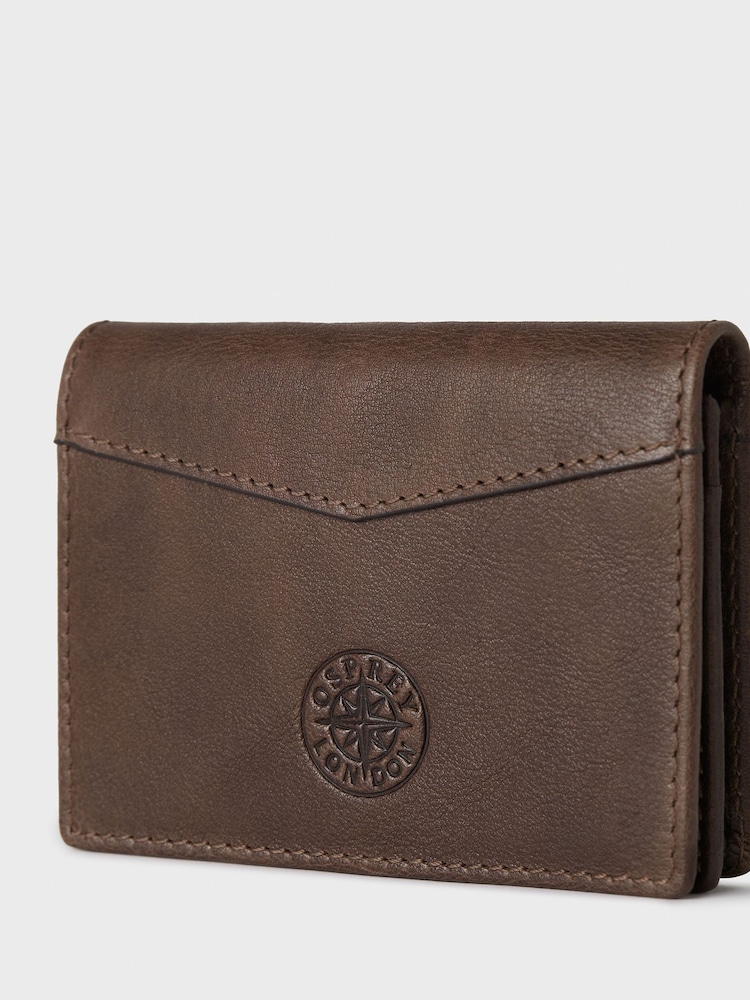 Osprey London The Compass Leather Card Brown Wallet - Image 5 of 5