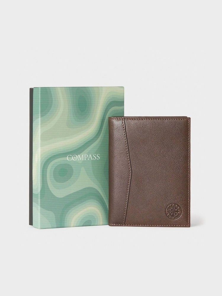 Osprey London The Compass Leather Passport Brown Holder - Image 1 of 5