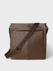 Osprey London The Compass Leather Cross-Body Brown Bag - Image 1 of 5