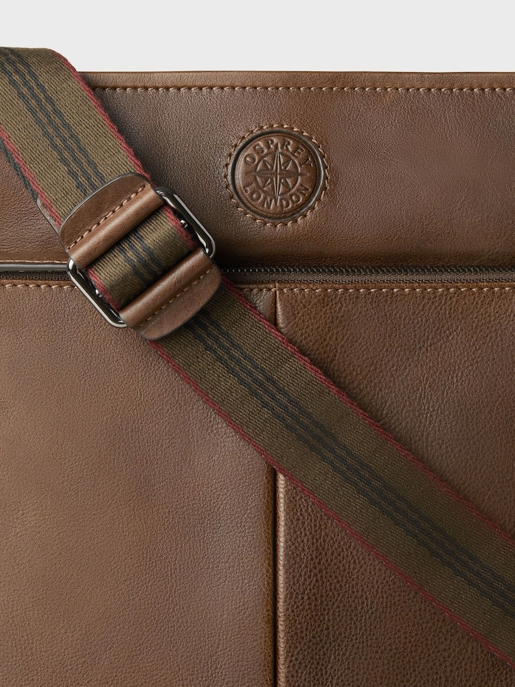 Osprey London The Compass Leather Cross-Body Brown Bag - Image 5 of 5