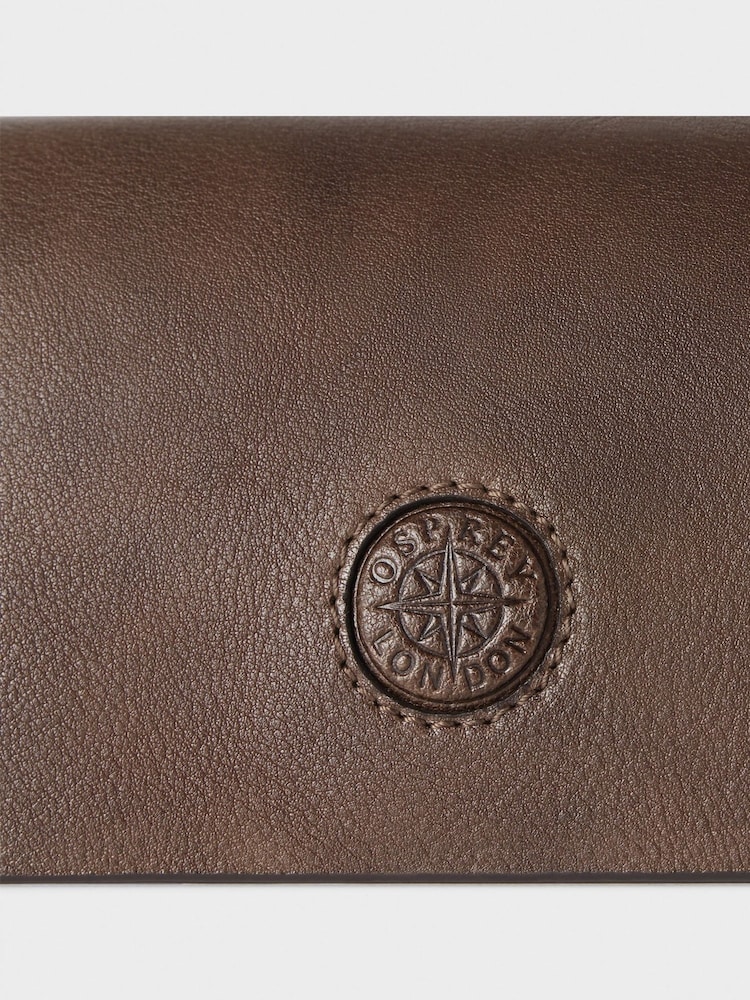 Osprey London The Compass Leather Glasses Brown Case - Image 4 of 4