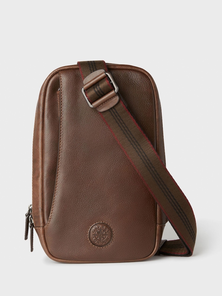 Osprey London The Compass Leather Sling Brown Bag - Image 1 of 5