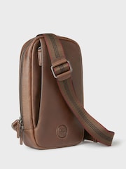 Osprey London The Compass Leather Sling Brown Bag - Image 3 of 5