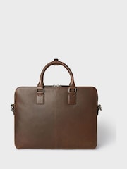 Osprey London The Compass Leather Laptop Brown Bag - Image 2 of 5
