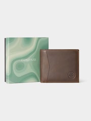 Osprey London The Compass Leather Coin Brown Wallet - Image 1 of 5