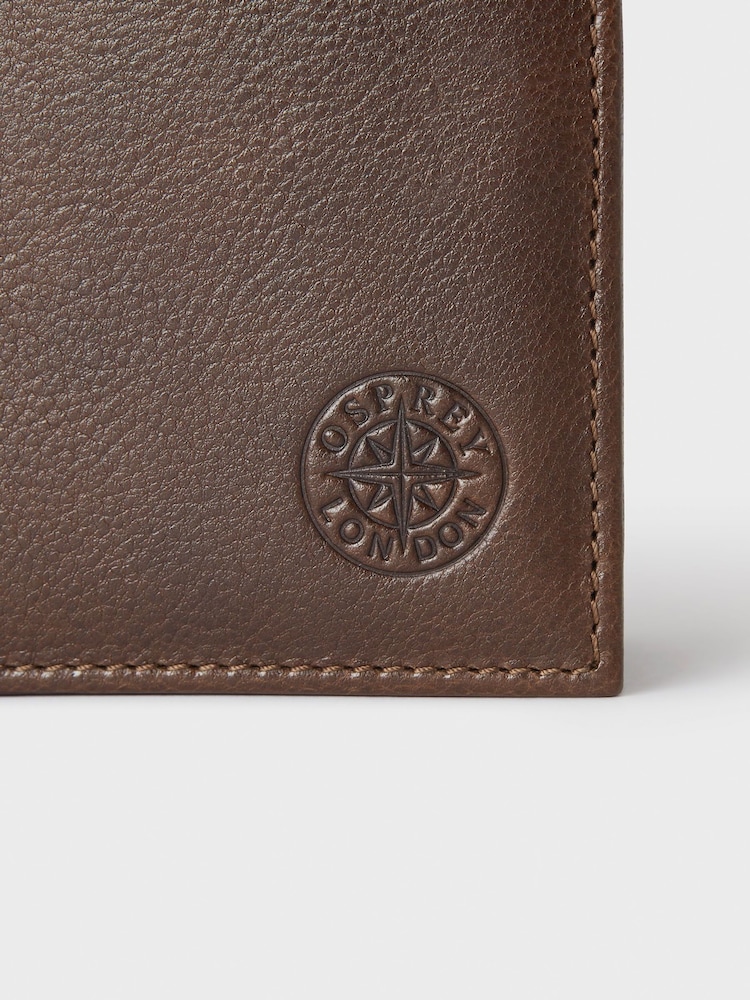 Osprey London The Compass Leather Coin Brown Wallet - Image 5 of 5